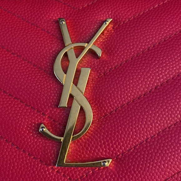 Yves Saint Laurent (YSL) Matelasse Grain de Poudre Leather Zip Wallet - Picture 11 of 14